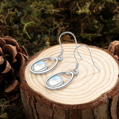 MOONSTONE EARRINGS - MOON IN WATER